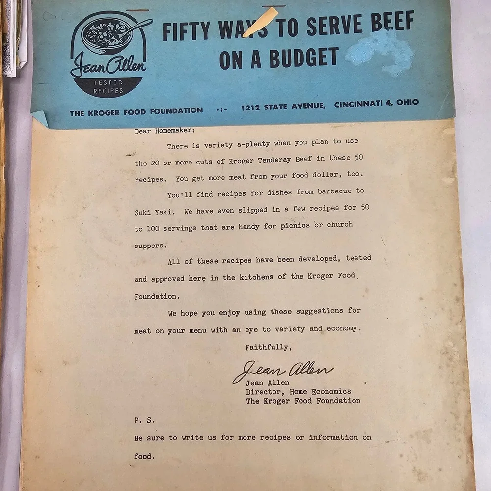VTG. Cookbooks Recipe Booklets Lot of‎ 4 Osterizer Blender, Beef Budget, Baking